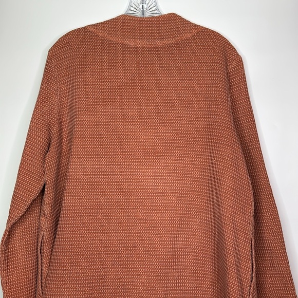 Focus Casual Life Waffle Weave Button Orange Lagenlook Jacket Size Small - Picture 5 of 8